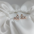 Shimmering Triple Star Post  Stud Earrings
