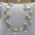 Multi-Strand Star Shaped Pearl Necklace