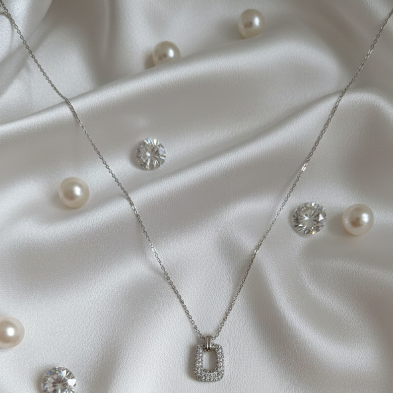 The Stardust Frame Pendant Necklace