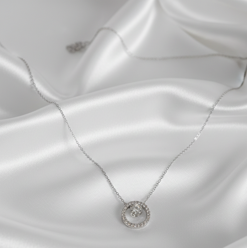 The Eternal Orbit Halo Pendant Necklace