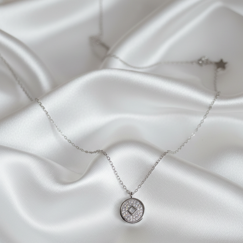 Geometric Radiance Circular Necklace