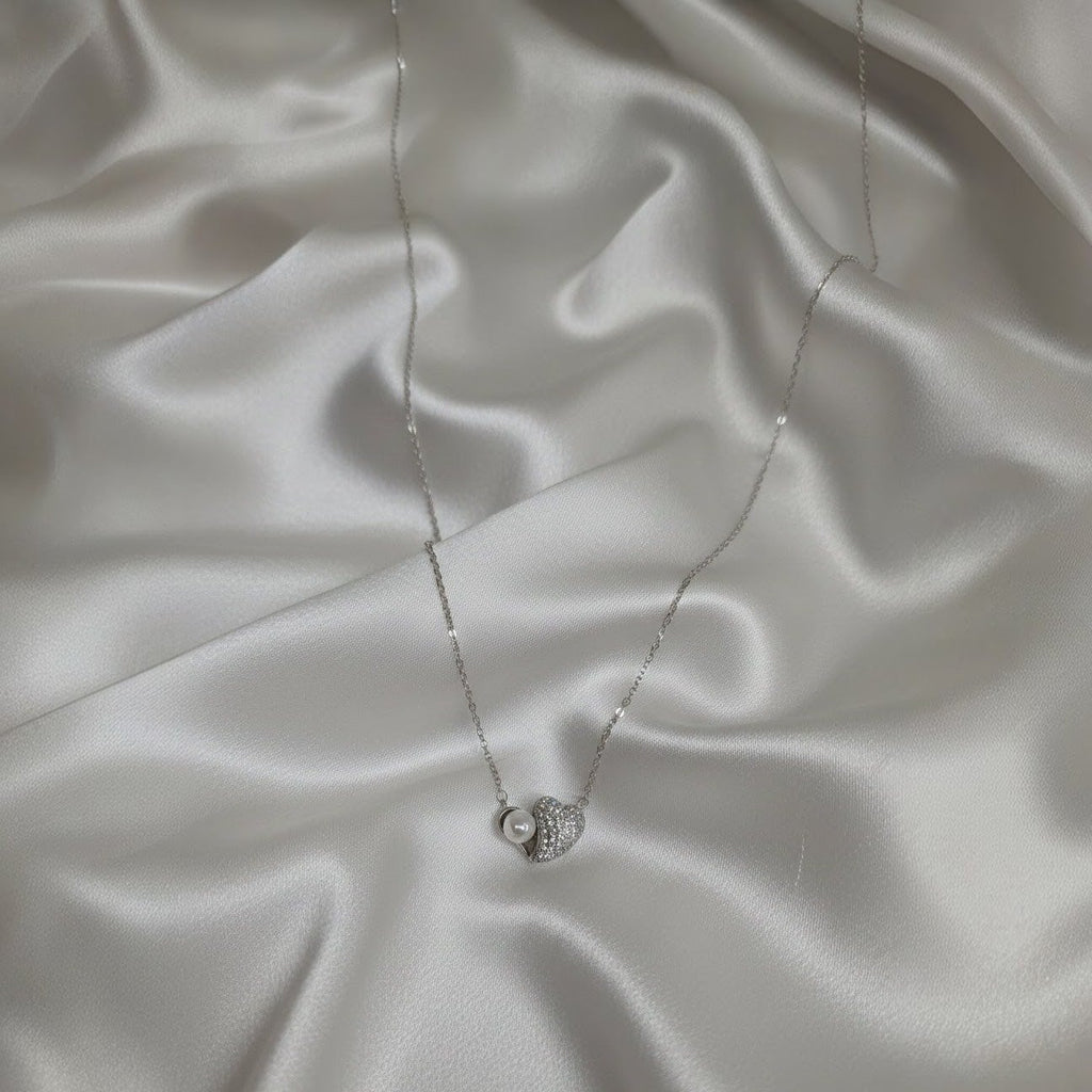 Pearl Heart Pendant Necklace