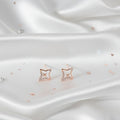 Celestial Open-Star Rose Gold Stud Earrings