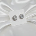 Ethereal Halo Seed Pearl & Crystal Cluster Stud Earrings