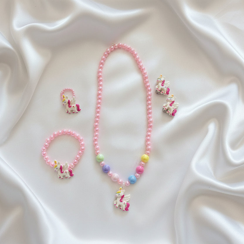 Magical Unicorn 5-Piece Pearl Jewelry Set