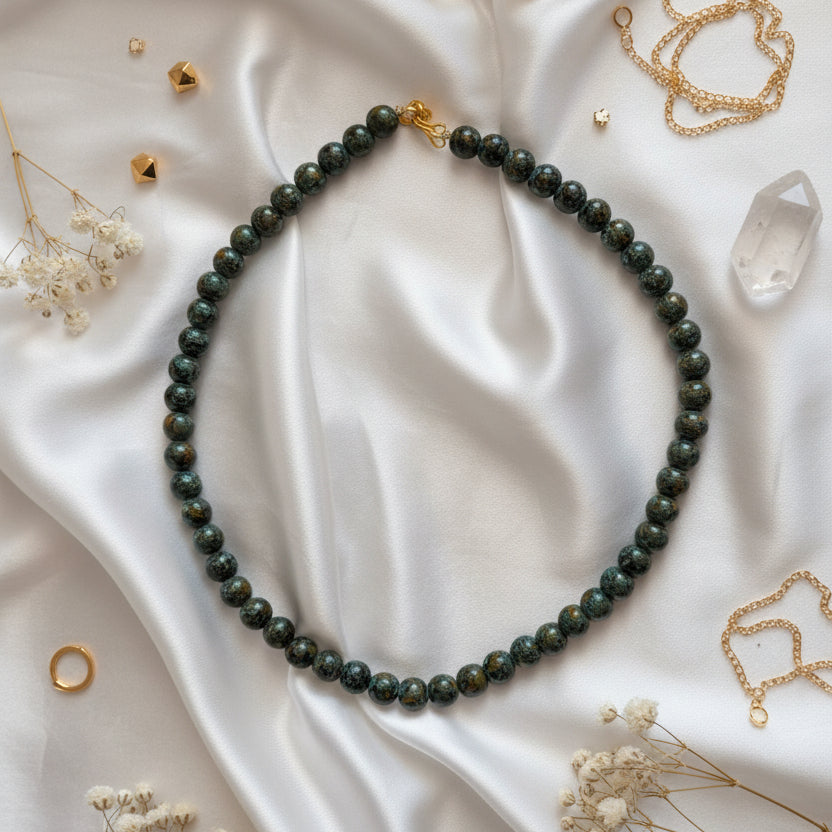 Marbled Bead Choker