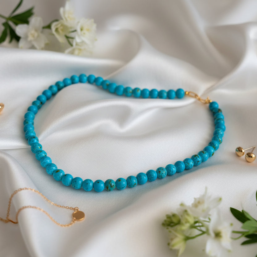 Marbled Bead Choker