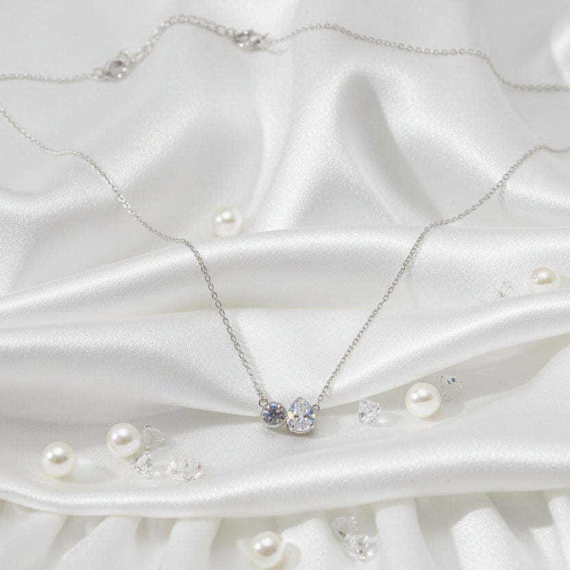 Dual-Stone Pendant Necklace