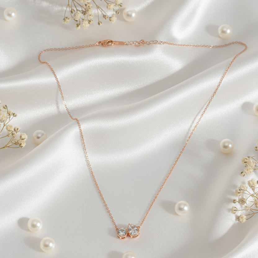 Dual-Stone Pendant Necklace