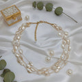 Multi-Strand Coin Shaped Pearl Necklace